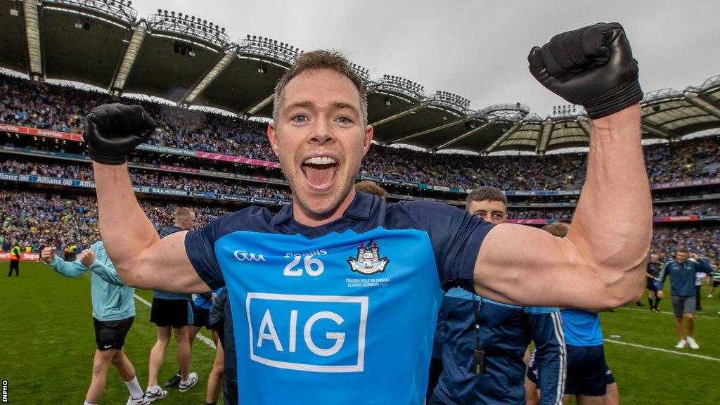 Rock celebrates in Croke Park after beating Kerry