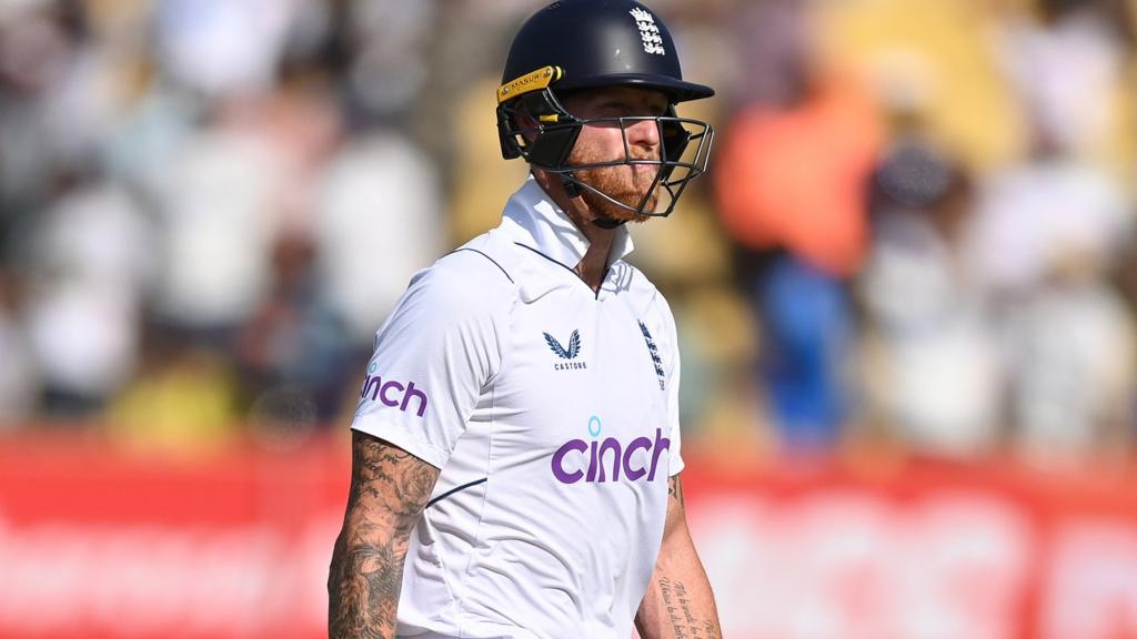 England captain Ben Stokes walks off after being dismissed