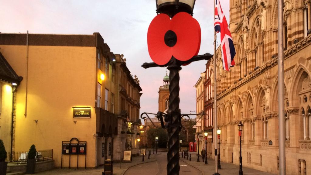 Poppy in Northampton town centre