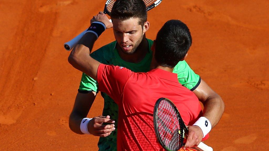 Jiri Vesely defeats Novak Djokovic