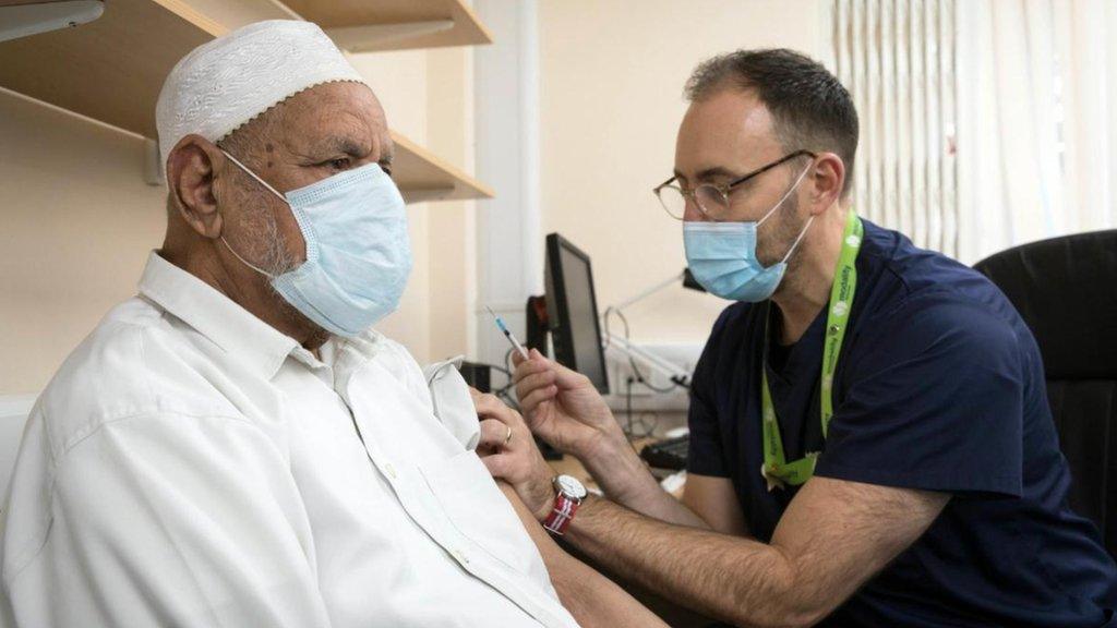 Mohammed Bostan, 95, is vaccinated in December