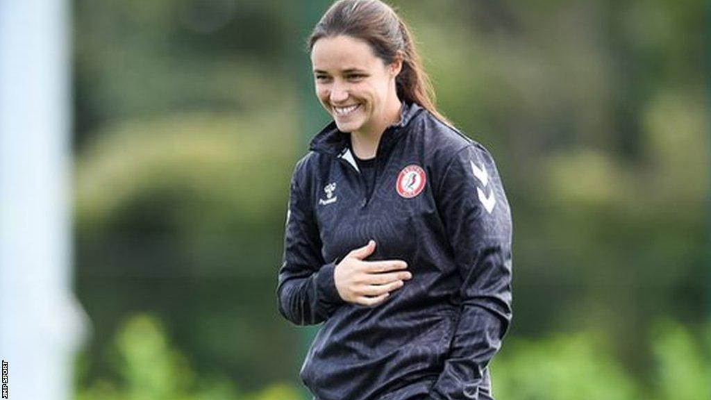 Lauren Smith on the training ground