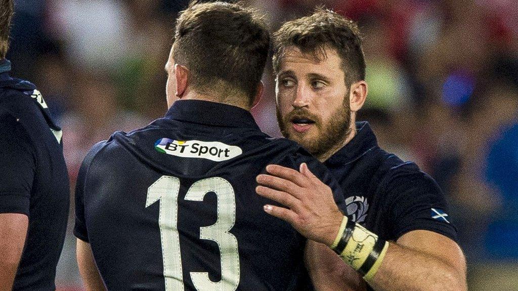 Scotland celebrate against Japan