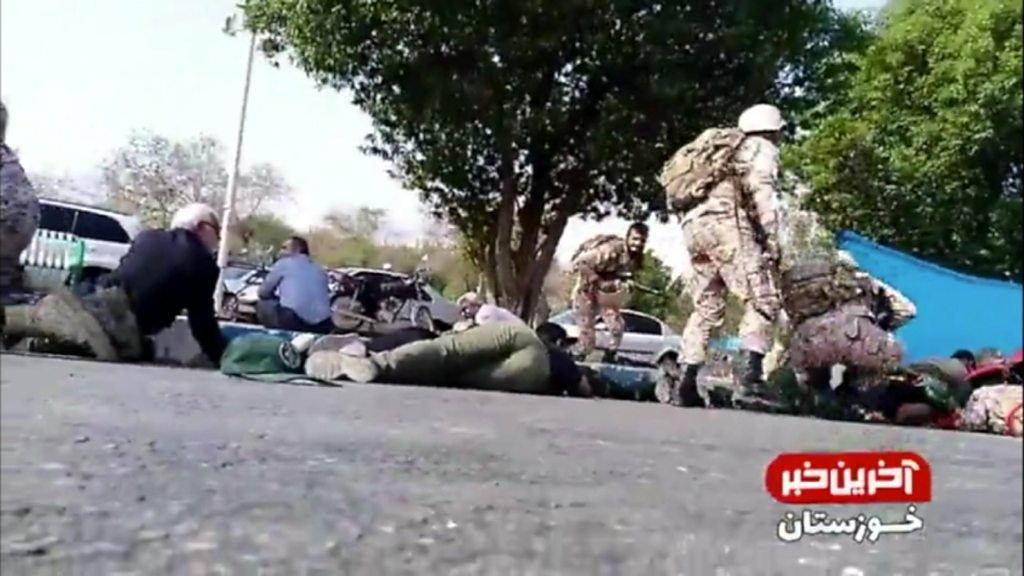 Scene in Iran shows moment of shooting