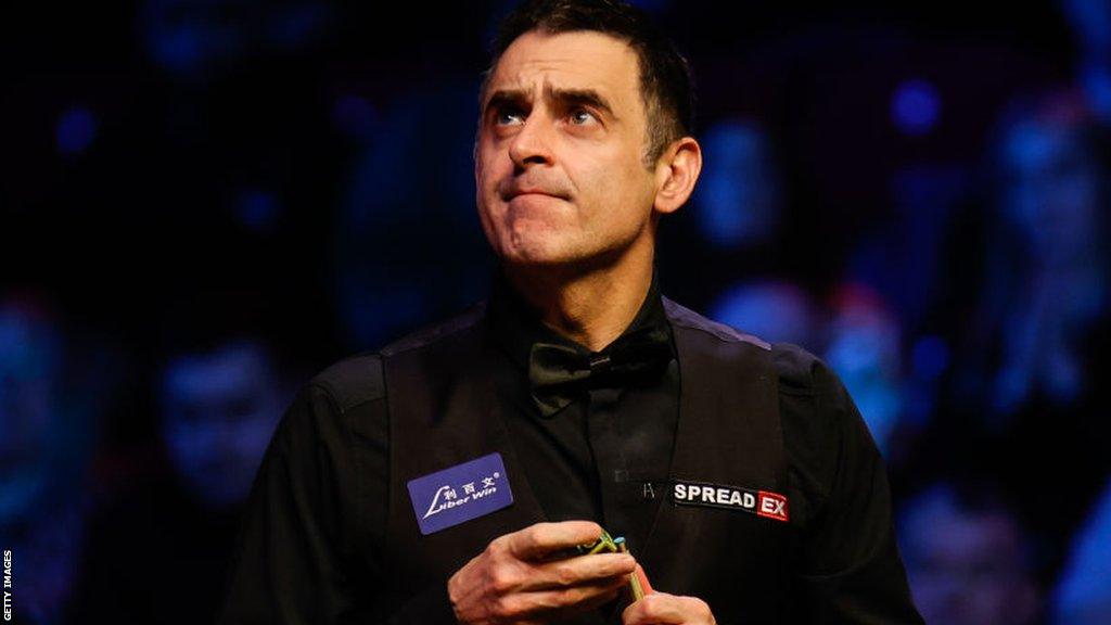 Ronnie O'Sullivan looks off into the distance