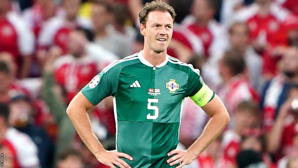 Jonny Evans in action for Northern Ireland