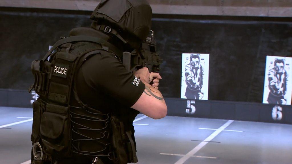 Armed police training exercise