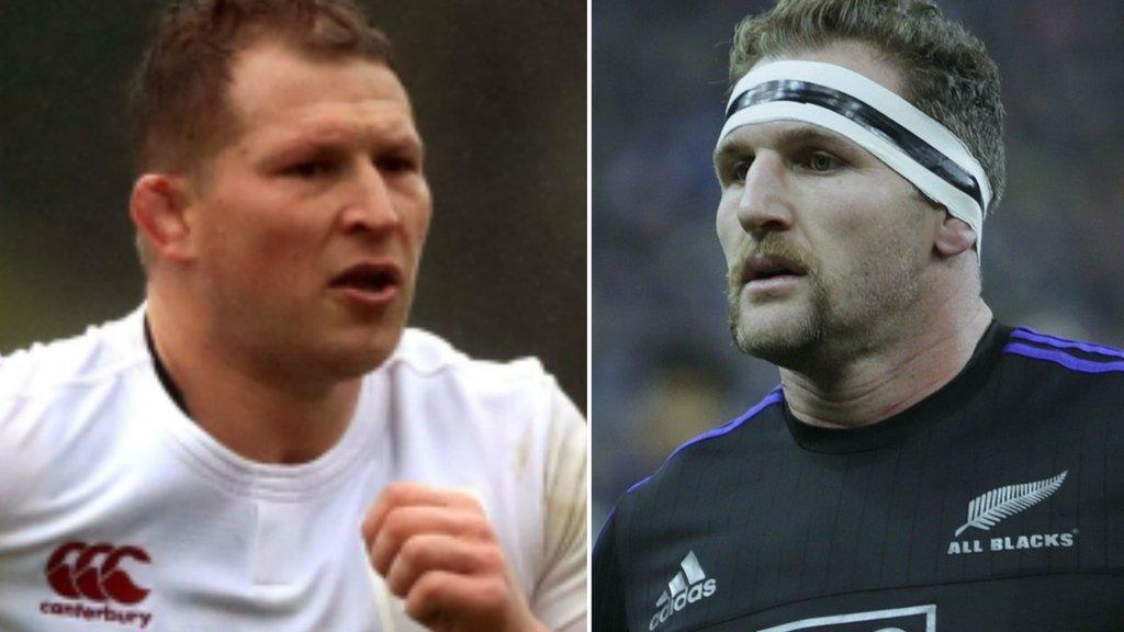 England captain Dylan Hartley and New Zealand captain Kieran Read