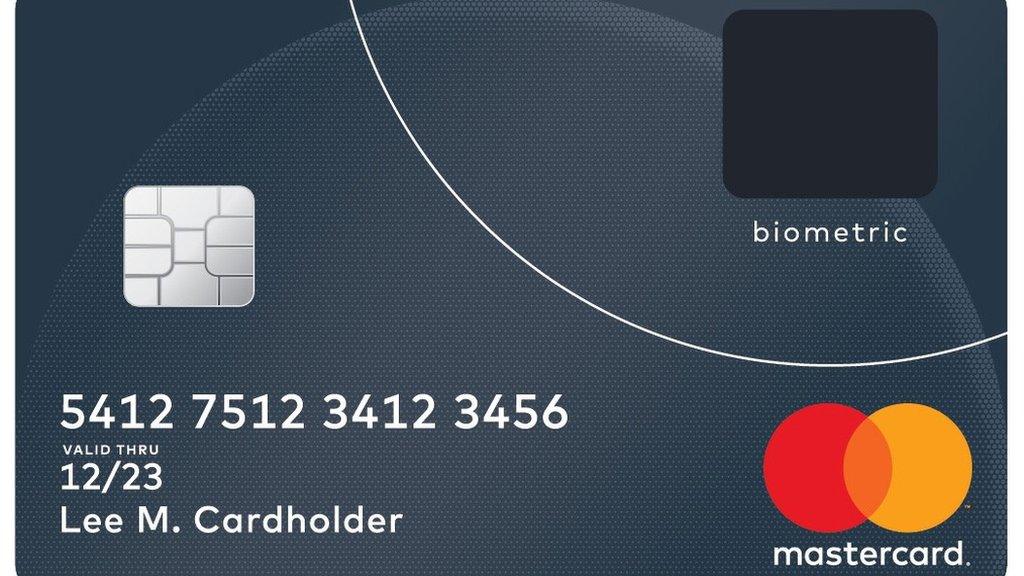 Graphic image of the biometric Mastercard