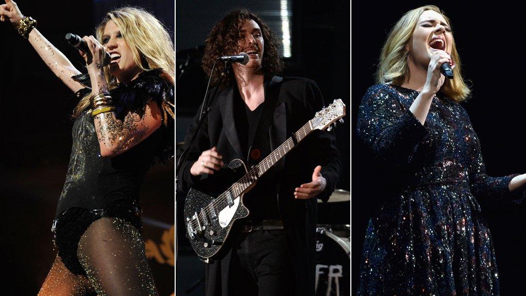 Ke$ha, Hozier and Adele