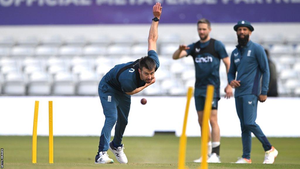 Mark Wood (28), Chris Woakes (45) and Moeen Ali (65) have 138 Test caps for England between them