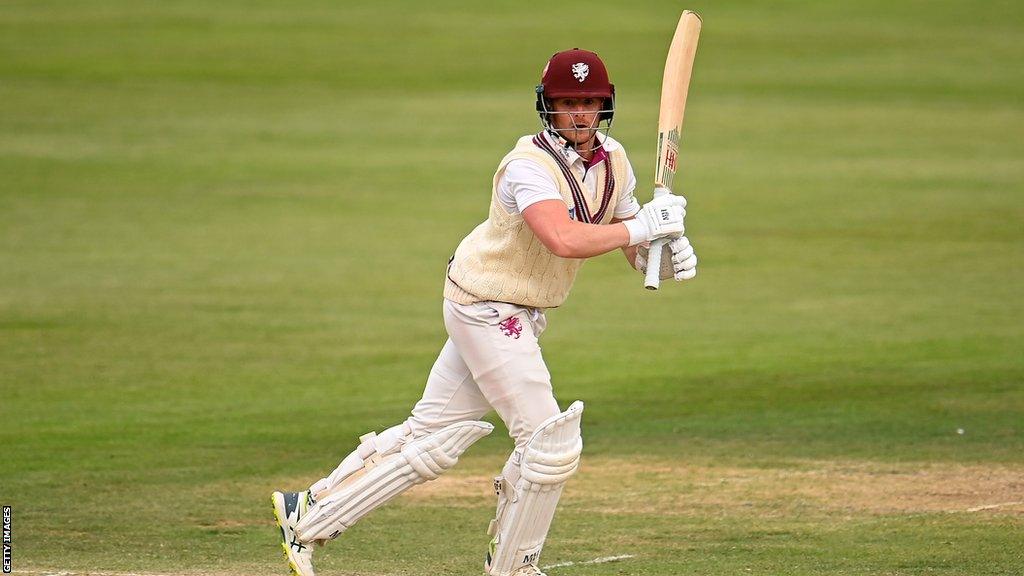 Tom Abell batting for Somerset last season