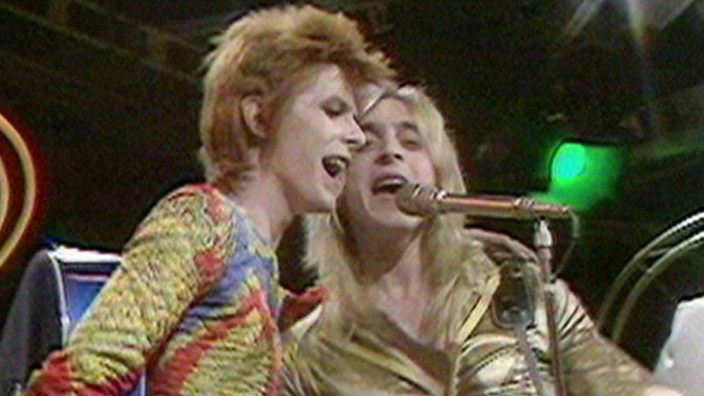 David Bowie and Mick Ronson