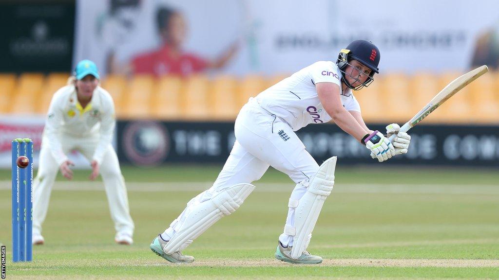 Grace Scrivens bats for England A against Australia