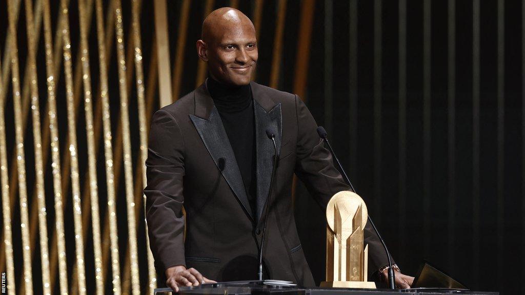 Sebastien Haller at the Ballon D'Or ceremony in Paris earlier this year