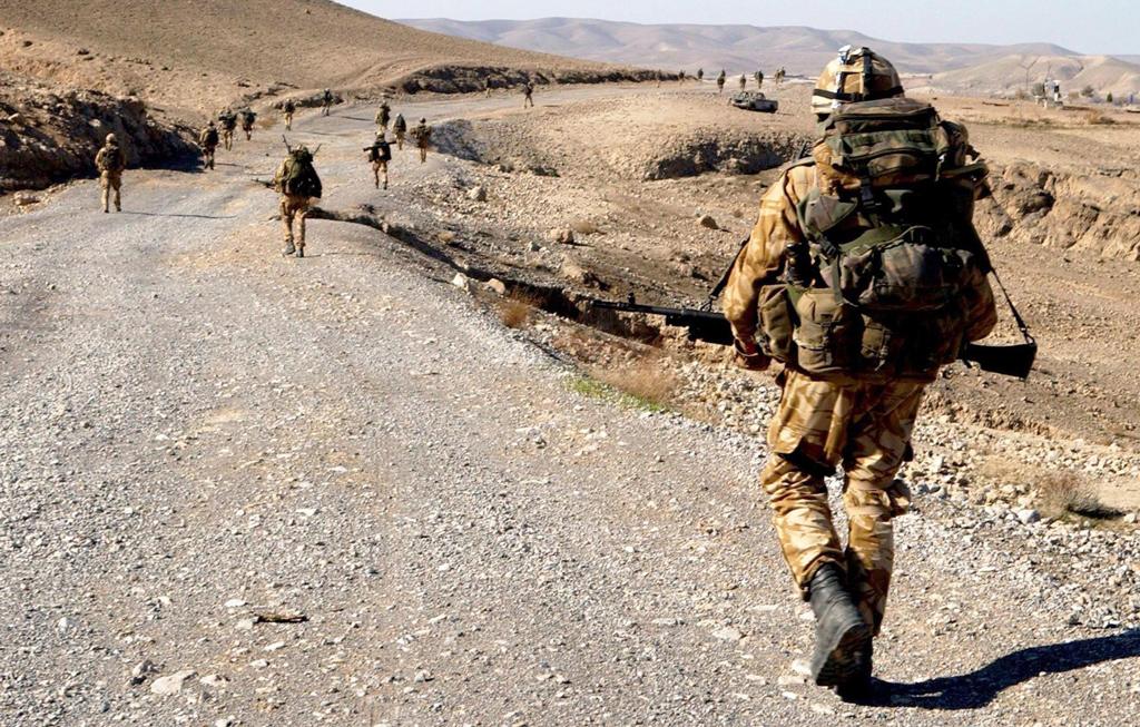 UK troops in the Kajaki area of Helmand province, January 2007