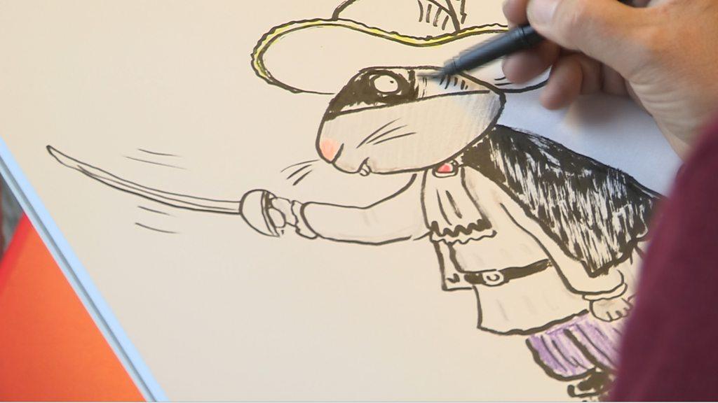 Axel Scheffler draws The Highway Rat