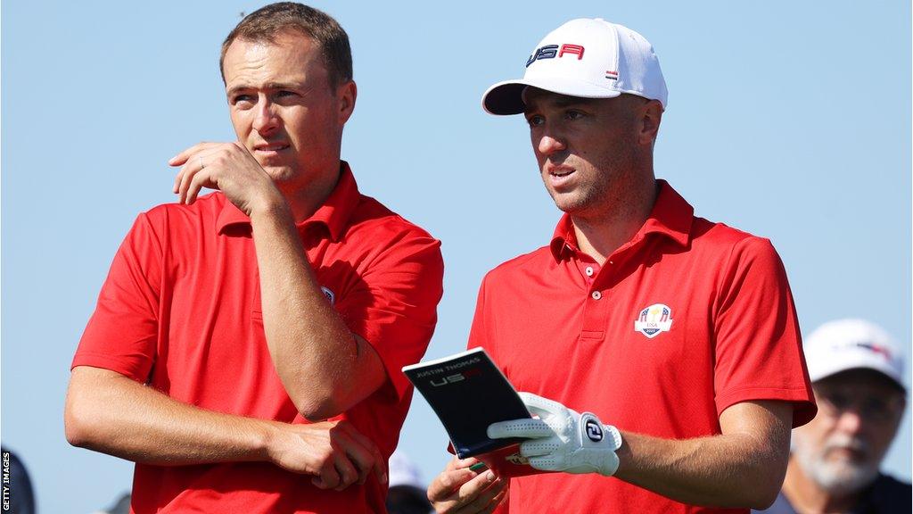 Justin Thomas (right) and Jordan Spieth