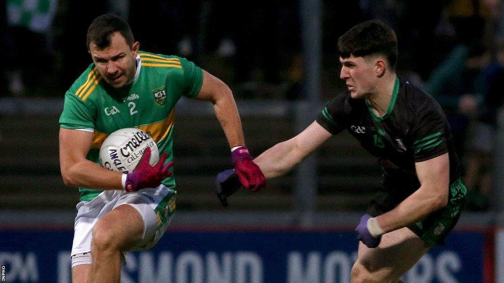 Warnock in action against Cargin in the Ulster quarter-final