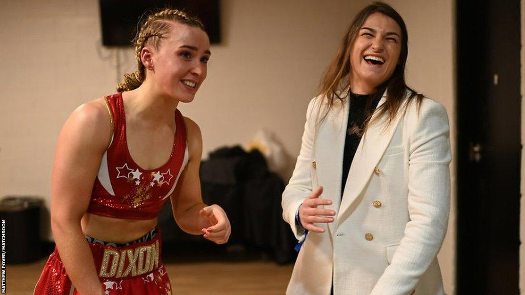 Rhiannon Dixon meets Katie Taylor for the first time