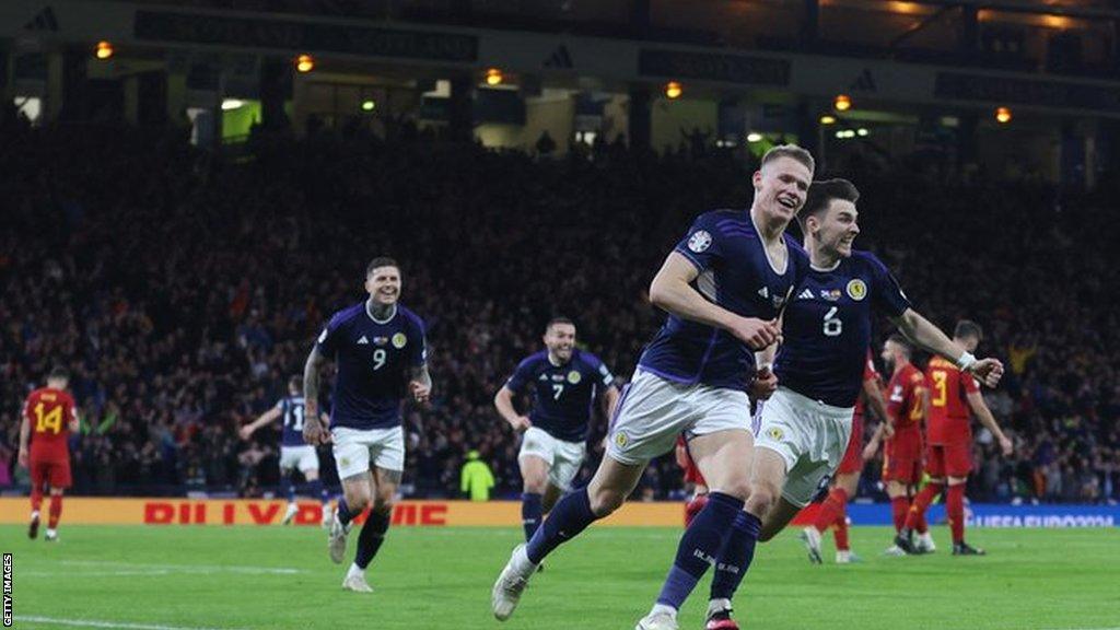 Scotland Spain celebration