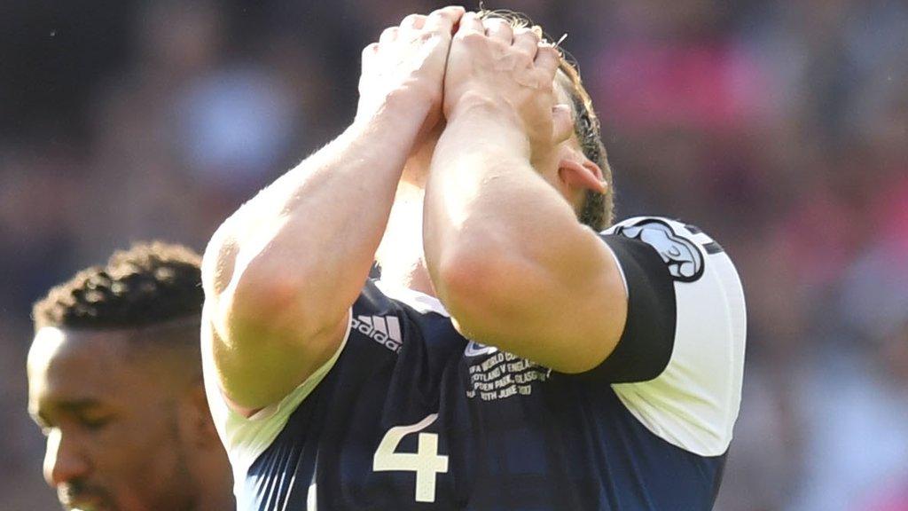 Scotland defender Christophe Berra is left disappointed