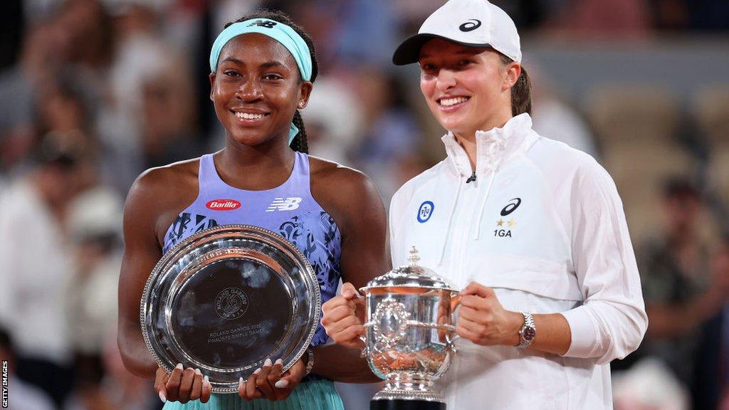 Iga Swiatek and Coco Gauff