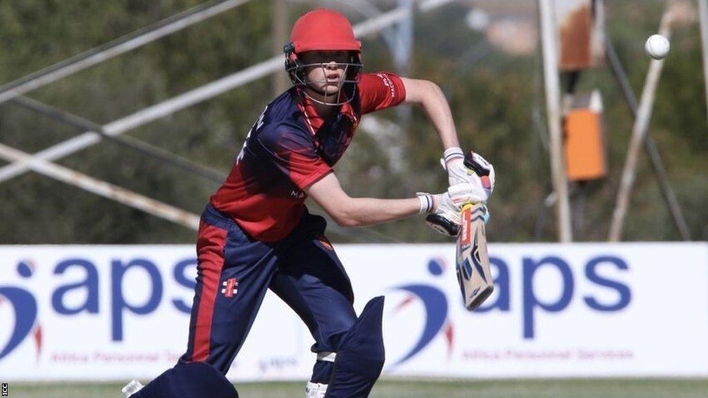 Josh Lawrenson bats for Jersey