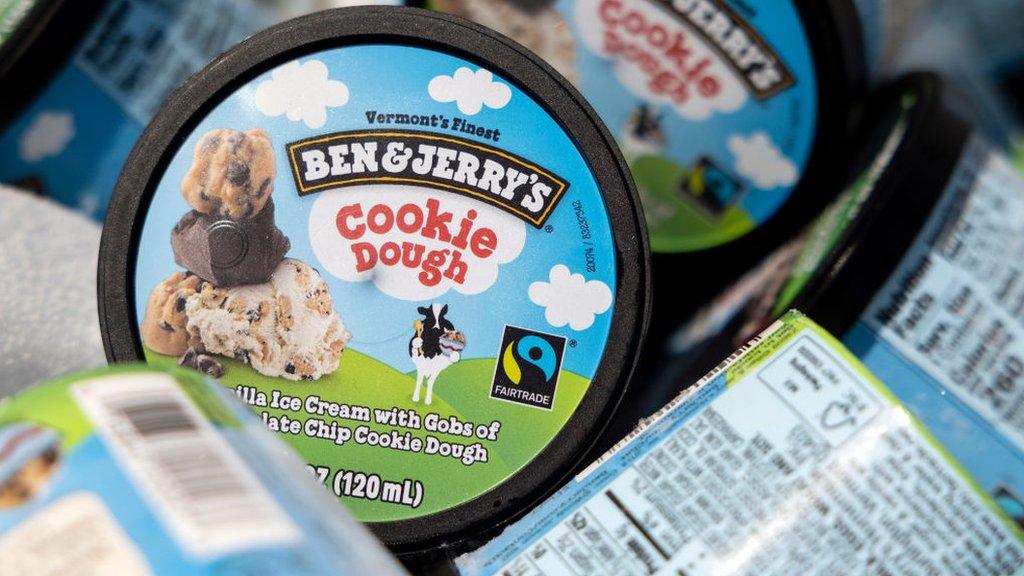 Ben & Jerry's ice cream carton.