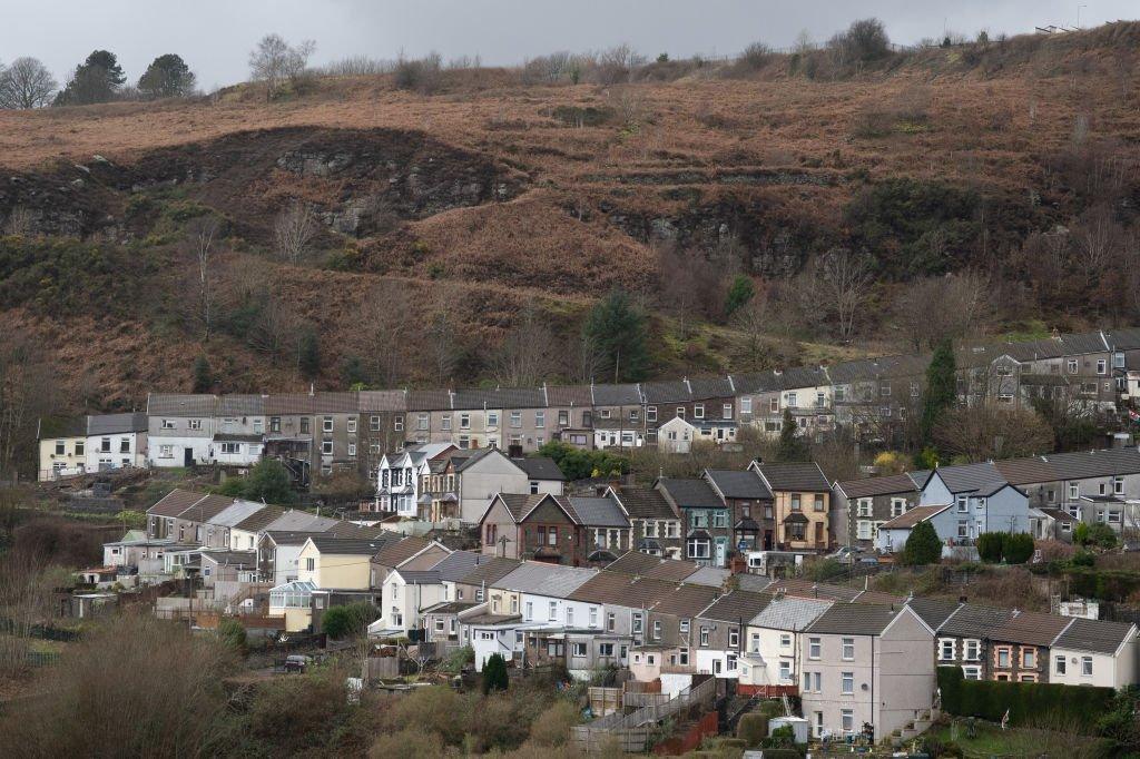 Landslip at Tylorstown, Rhondda in 2020