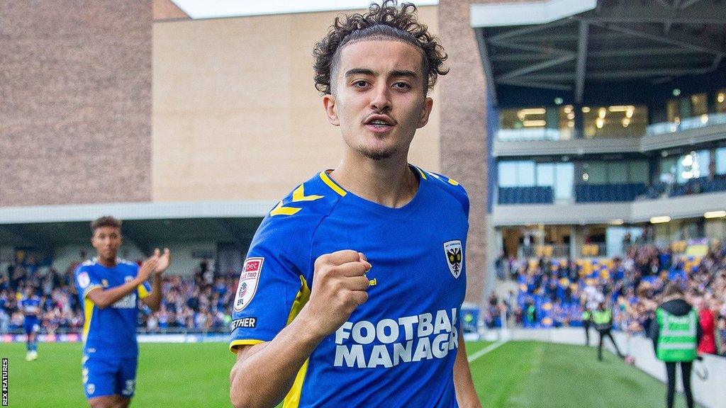 Ayoub Assal in action for AFC Wimbledon