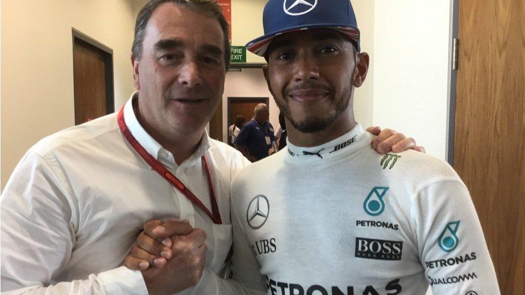 Nigel Mansell and Lewis Hamilton