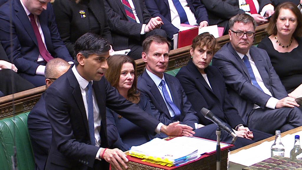 Sunak speaking at PMQs