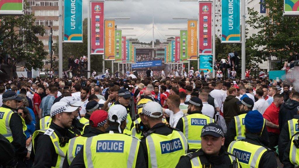police at Wembley stadium.