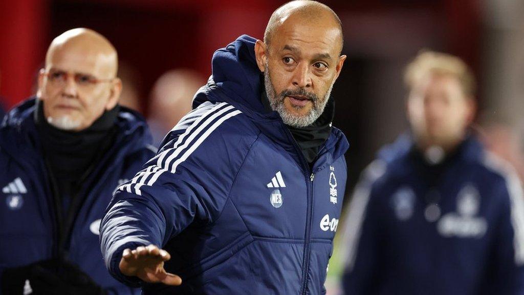 Nottingham Forest boss Nuno Espirito Santo watches his team play