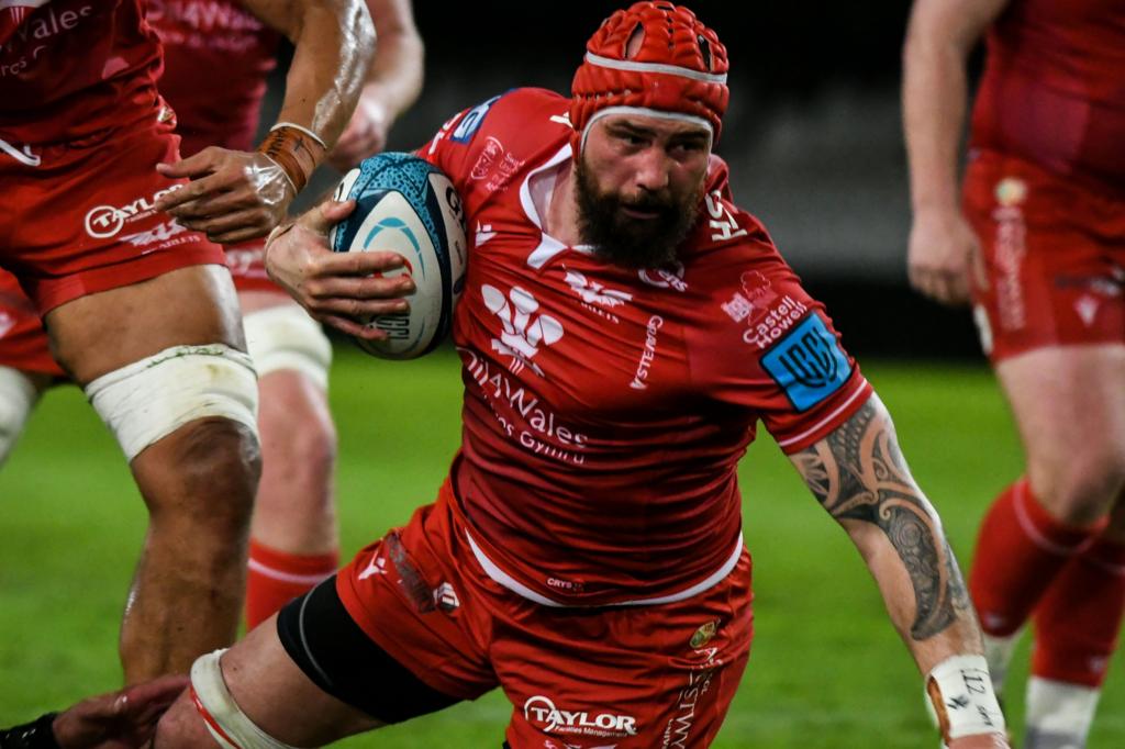 Blade Thomson in action for Scarlets