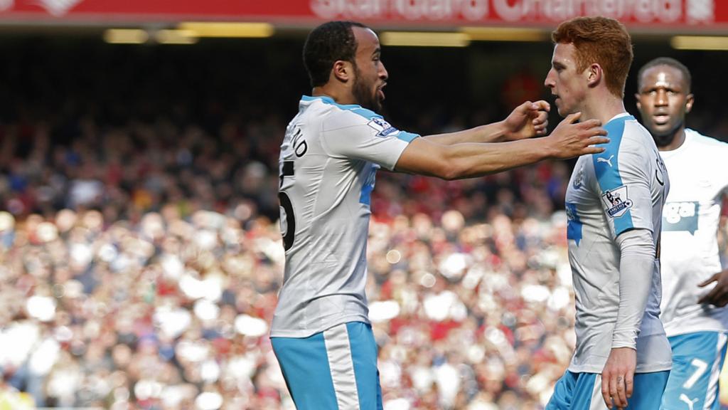 Jack Colback celebrates for Newcastle