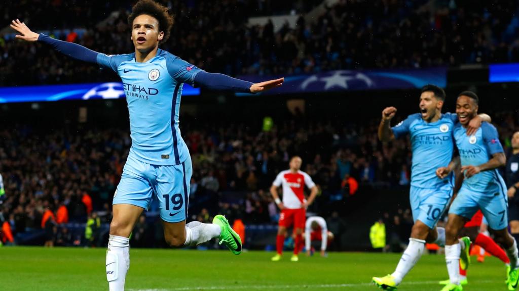 Leroy Sane celebrates