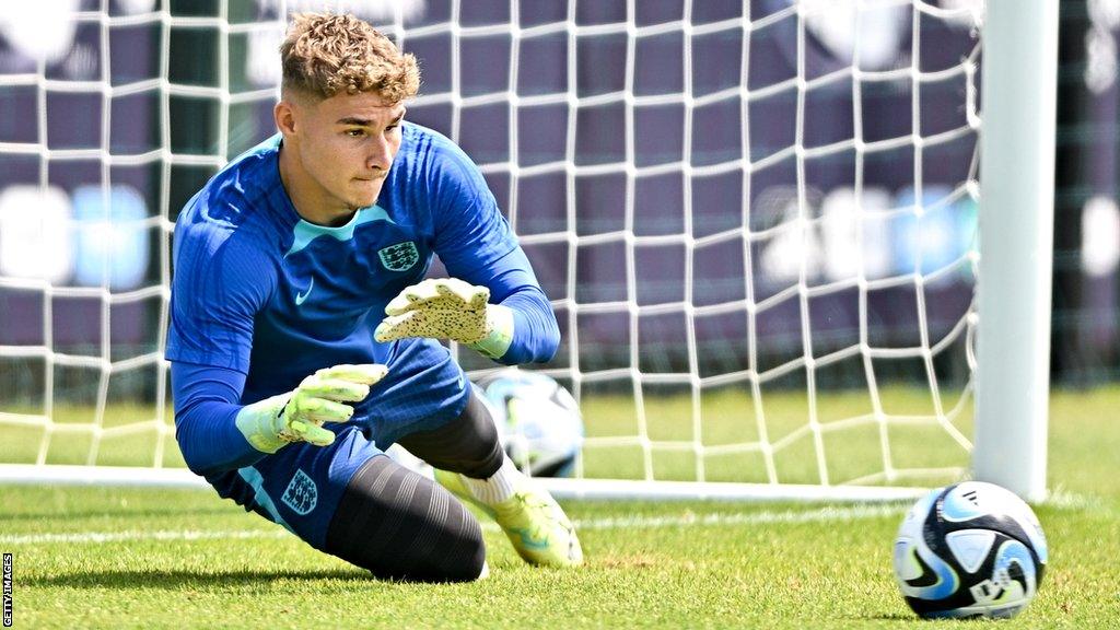 Carl Rushworth training with England Under-21s