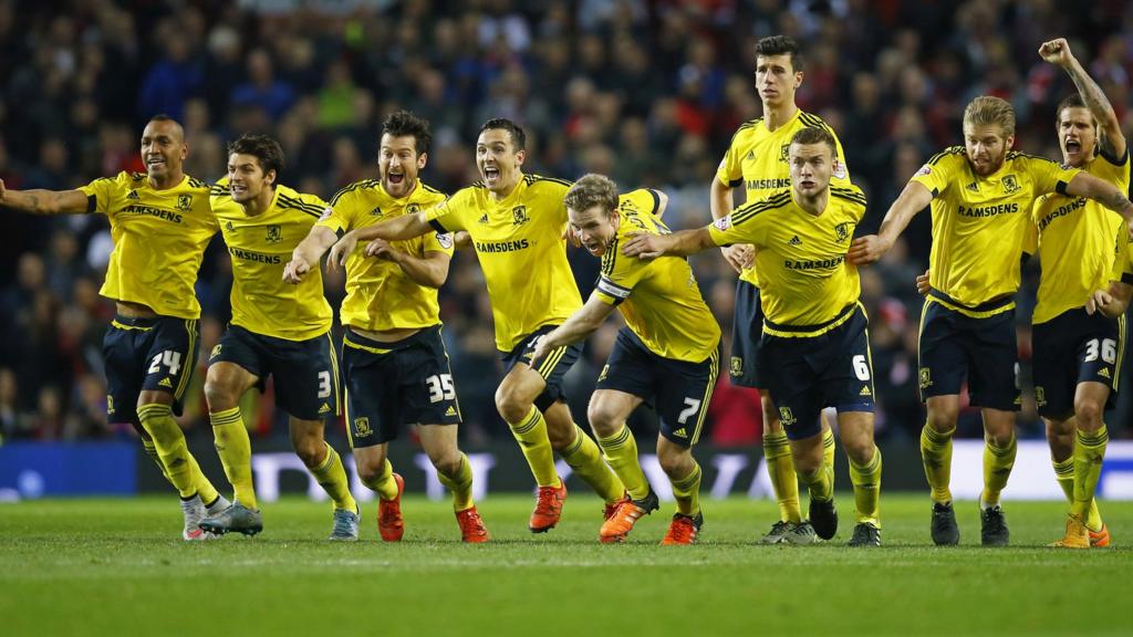 Middlesbrough players celebrates