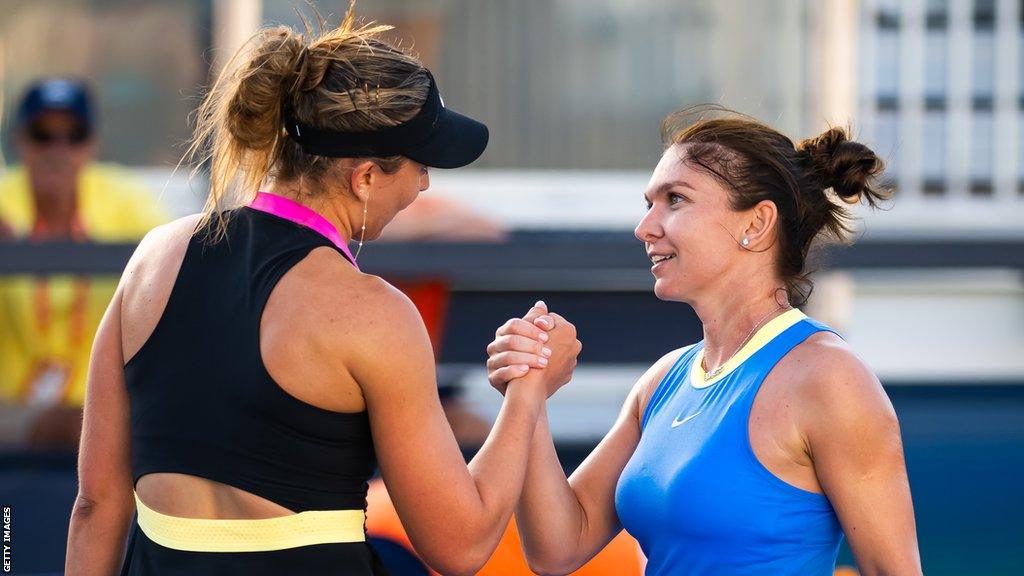 Simona Halep and Paula Badosa