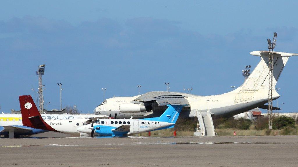 Planes on tarmac