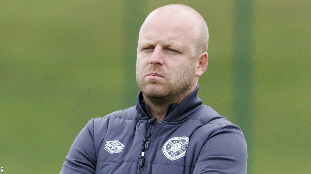 Hearts head coach Steven Naismith