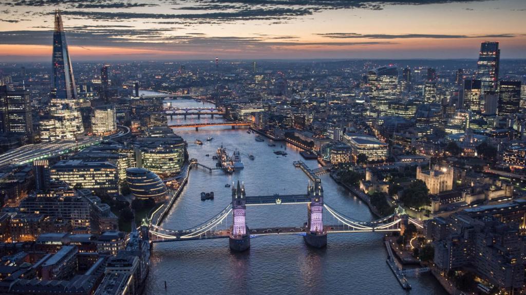 London at night