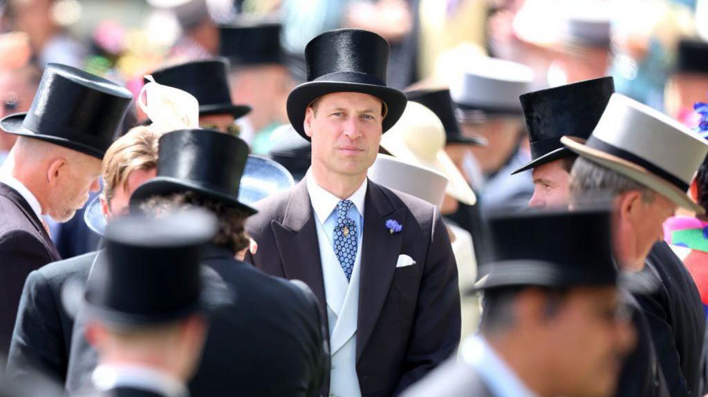 prince william in top hat, surrounded by men in top hats