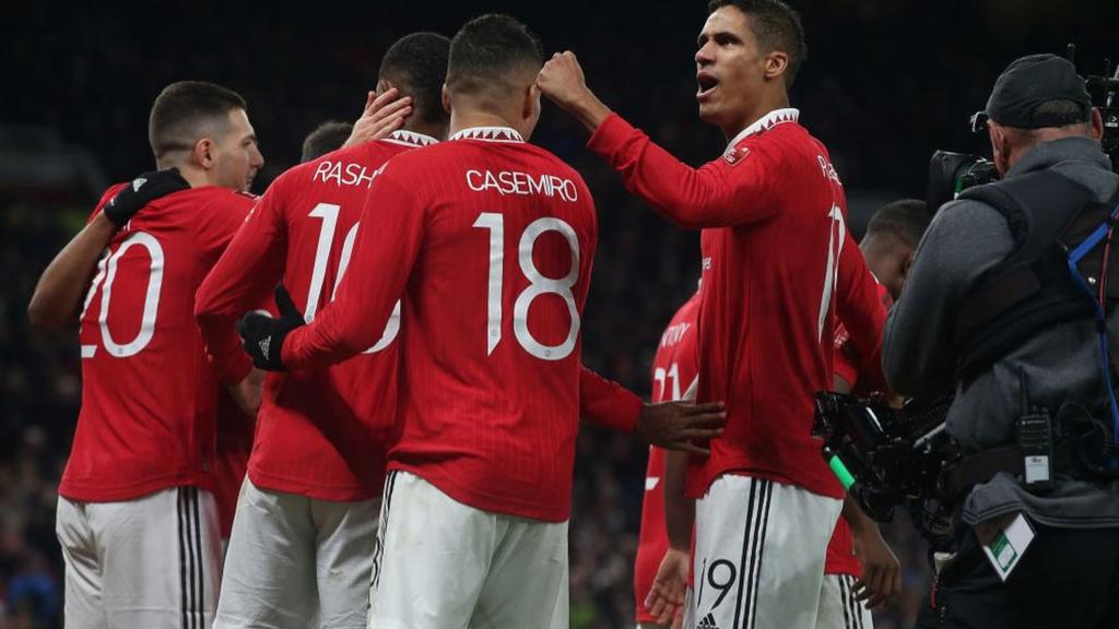 Manchester United celebrate