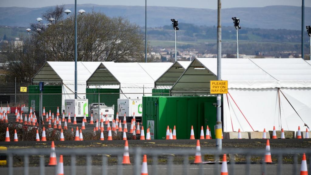 Testing drive-thru at Glasgow Airport