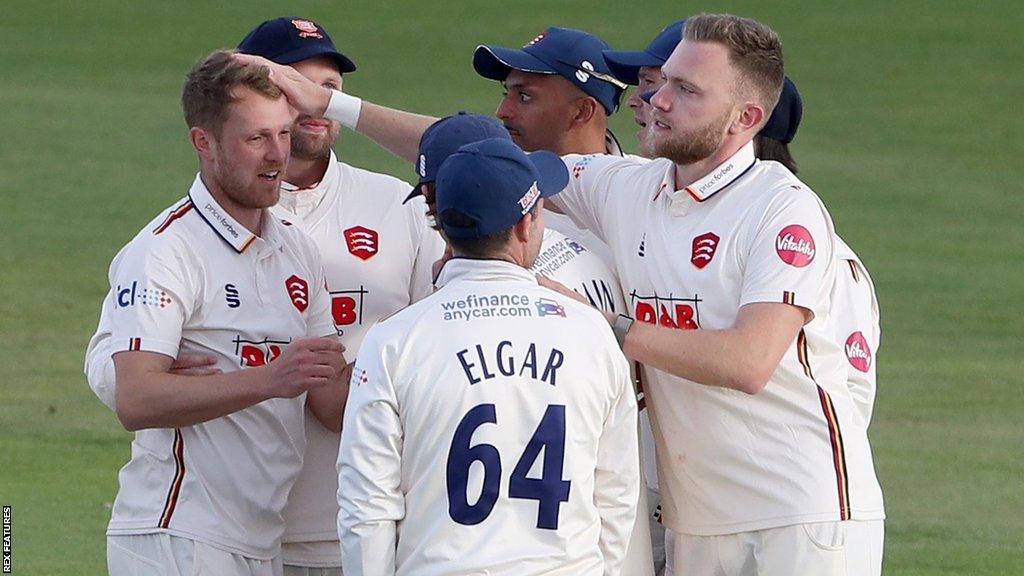 Jamie Porter (left) took three wickets in Lancashire's second innings