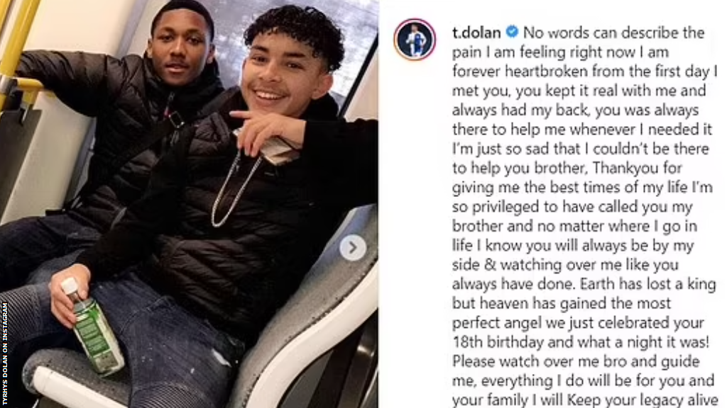 Tyrhys Dolan posted an emotional tribute to Jeremy Wisten on Instagram after learning his friend had died