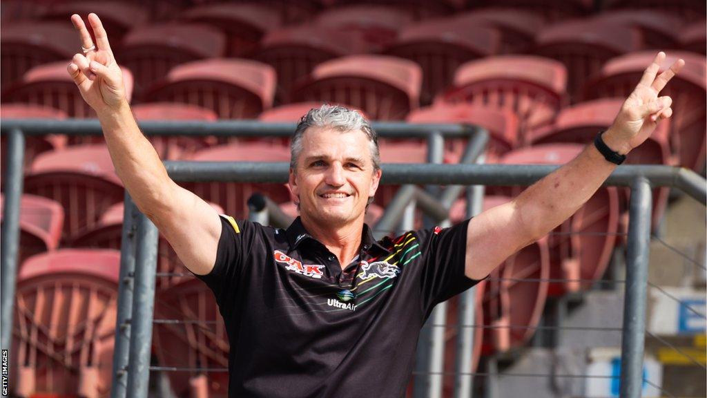 Penrith head coach Ivan Cleary celebrates